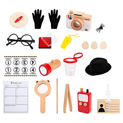 ibasenice Detektiv-Spielzeugset 1 Satz e Für Kinder Detektiv-Rollenspiel-Set Detektivspiel-Zubehör Spionage-Kit Holz Kinder So Würden Spielzeug Für Pädagogische Wissenschafts-Kits von ibasenice