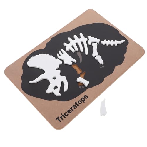 ibasenice Dinosaurier-Fossilien-Puzzle Dinosaurierstatue Skelett-Puzzle für Geburtstagsgeschenk für Dinosaurier Fossilien Puzzle Knochen Puzzlematte interaktives Kinderpuzzle von ibasenice