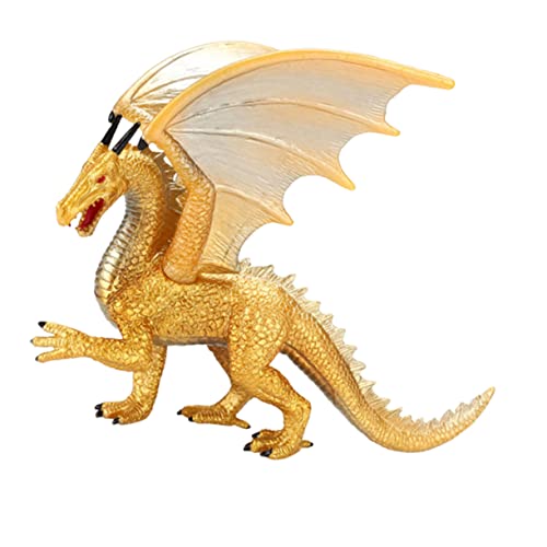 ibasenice Dinosauriermodell Skelett-Maskerademaske Dinosaurier-Ornament für Figur Kinderzimmerdekoration Modellbau Spielzeug tortendeko Einschulung Dinosaurier-Dekoration Golden von ibasenice