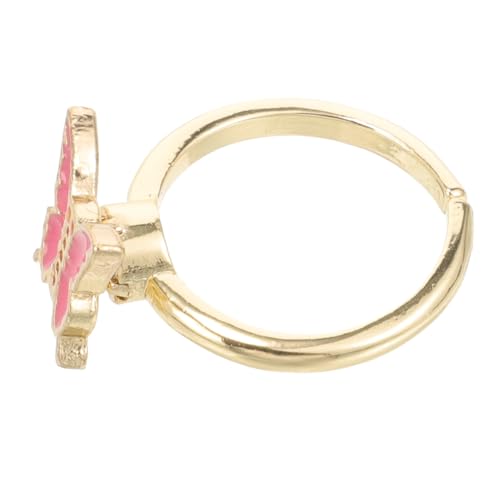 ibasenice Drehring Ring drehen Fingerringe entspannen Fingerschmuck für kinderringe schellenkranz Aura Ring zum Stressabbau lustiges Ringspielzeug Legierung Rosa von ibasenice