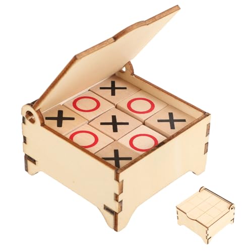 ibasenice Dreifaches Toe kinderspielzeug holzspielzeug puzzlespiel Holzspielzeug für interaktives Brettspiele Tischspielzeug aus Holz kleines reisespiel von ibasenice