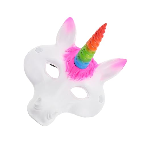 ibasenice Einhorn-Maske Halloween-Einhorn-Kostüm karneval party maske tierische Cosplay-Maske Pferdemaske Tierkopfmaske Magische Maske Maskierte Maske Halloween-Maske Kostümballmasken Pu von ibasenice