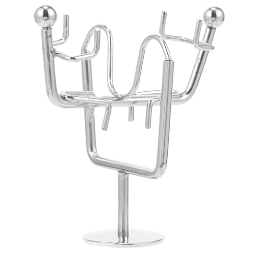 ibasenice Eisenfigur Aus Metall Gehirnspielzeug Desktop-Dekoration Ornament Puppenspielsets Perpetuum Mobile Schreibtisch-Gadgets Swing-Balance-Spielzeug Mini-Spielzeug Schreibtischaufsatz von ibasenice