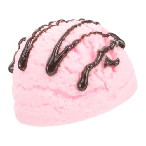 ibasenice Eismodell PVC Eiscreme Modell Kunststoff Modell künstliches Eiscreme Modell gefälschte Eiskugeln Spielzeugnahrung Deko-Eiskugeln als Requisite gefälschte Eiscreme- Rosa von ibasenice