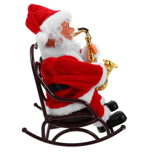ibasenice Elektrische Weihnachtsmann Figur mit Musik und Saxophon Schaukelstuhl Kleine Weihnachtsdekoration Cartoon für Party Geschenk und Festtags-deko ibasenice Elektrische Weihnachtsmann Figur mit Musik und Saxophon Schaukelstuhl Kleine Weihnachtsdekoration Cartoon für Party Geschenk und Festtags-deko von ibasenice