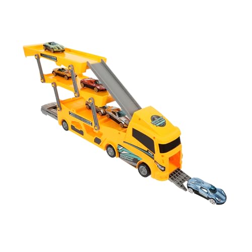 ibasenice Spielzeug Kinder Buggy Spielzeug Faltbares Transportfahrzeug Für 1 Set Mit 6 Kleinen Autos Ideales Lernspielzeug Für Kleinkinder Bewegliches Modell Eines LKW Für Kreative Spielstunden von ibasenice