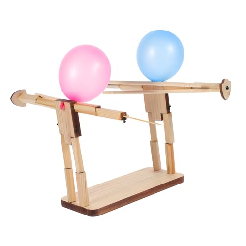 ibasenice Fechtspielzeug Aus Holz Spielzeuge Spielfechtpuppe Fechtpuppen-puppenbausatz Kognitives Spielzeug Fechtpuppe Für Kinder Kampfspielzeug Für Tischpuppen Desktop-kampfpuppe Hölzern von ibasenice