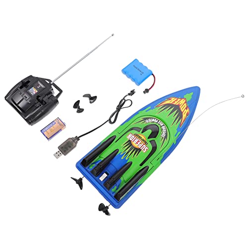 ibasenice Ferngesteuertes Wasserdichtes Schnellboot Schnelles Rc Boot Rc-Boote Für Erwachsene Boot Fernsteuern Elektrisches Poolboot Ferngesteuertes Rennboot Plastik Green von ibasenice