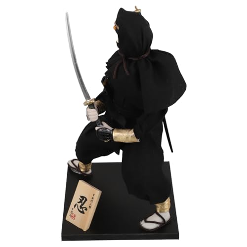 ibasenice -Figur Chinesische Figuren Sammlerpuppen Soldatenfiguren -Puppen Antike Asiatische Miniaturfigur Orientalische Puppen Japanische Traditionelle Puppen Black Gips von ibasenice