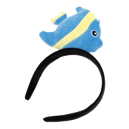 ibasenice Fisch-Stirnband Fisch Haarband Cartoon-Stirnband Urlaubs Haarband Spielzeug Haarreif Erwachsene Haarband Plüschfisch-Accessoire süßes Tier-Stirnband Kostüm Stirnbänder Plastik Blue von ibasenice