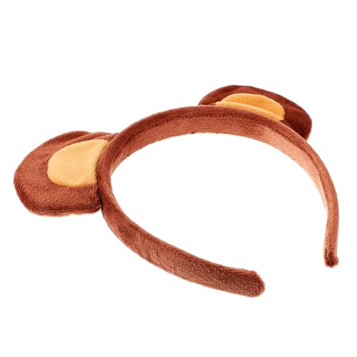 ibasenice Flauschiges Haarband- Stirnbänder Tragen Tier-stirnband Cosplay Bär Stirnband Mädchen-bär-stirnband Cosplay-stirnband Dekoratives Bärenstirnband Schönes Stirnband Plüsch Brown von ibasenice