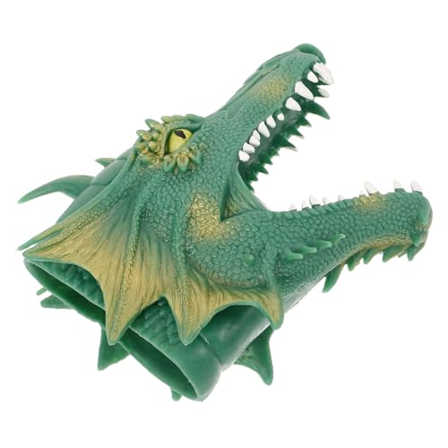 ibasenice Fliegendes Drachen-Handpuppenspielzeug Handpuppe Realistische Dinosaurier Handpuppe Lustige Tier Handpuppe Handpuppen für Puppen mit beweglichem Mund Tierpuppen Green von ibasenice