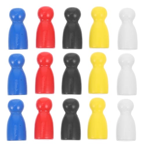 ibasenice Fliegendes Schach Für Kinder Schachbrettfiguren Mehrfarbige Bauern Brettspielfiguren Schachspiel- Schach Für Brettspiel Holz Schach Zubehör Für Brettspiele Kiefernholz von ibasenice