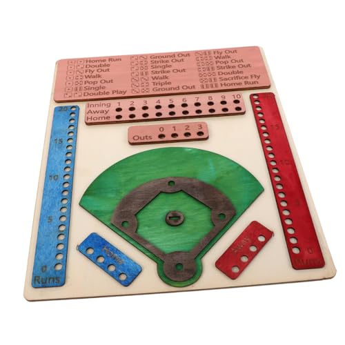 ibasenice Flipper-Spielbrett Brettspiel aus Holz Brettspiele aus Holz lustige Spielbretter Partyzubehör Baseball-Brettspiel lustiges Brettspiel hölzern von ibasenice