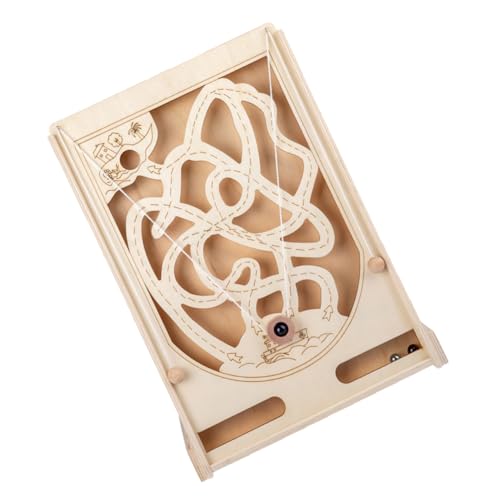 ibasenice Flipperspiel Kinderspiele 3D Puzzles Für Kinderpuzzles Kinderpuzzles Labyrinthspielzeug Interaktives Aus Holz von ibasenice