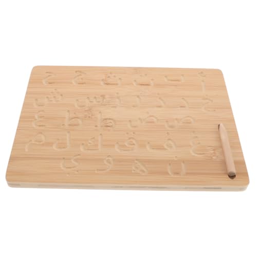 ibasenice Früherziehung Braille Schreibtafel Whiteboards Schreibtafel Magnettafel Gerillte Handschriftübungen Für Paustafel Bambus Khaki von ibasenice