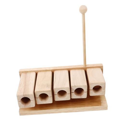 ibasenice Fünf Noten Klöppel Kleinkindmusik Musikspielzeug Kindermusik Kinderholz Percussion Block Orff Aus Holz Hellbraunes Holz von ibasenice