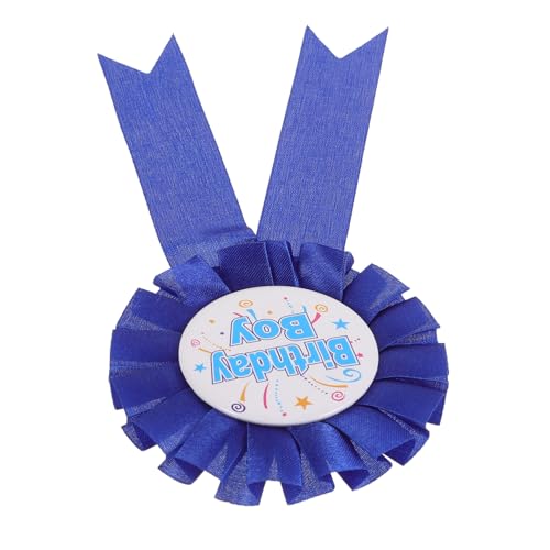 ibasenice Geburtstagskind-abzeichen Alles Zum Geburtstag-bandabzeichen Alles Zum Geburtstag-abzeichen-pin Preisband Zum Geburtstag Geburtstagszubehör Für Jungen Blue Weißblech von ibasenice