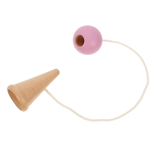 ibasenice Geschicklichkeitsball Schreibtisch-Gadgets Wiegenpendel bastelzeug für Activity für Educational Toys Pinch Toy Gelegenheitsspiel Kinderversorgung Holz Rosa von ibasenice