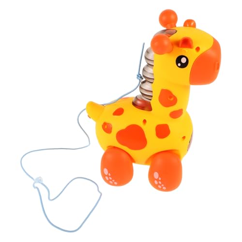 ibasenice Giraffe Spielzeug -Montessori-Spielzeug Spielzeug Für Tierautos Lustiges Lernspielzeug Interaktives Babyspielzeug Lauflernspielzeug Gehendes Giraffenspielzeug Orange Plastik von ibasenice