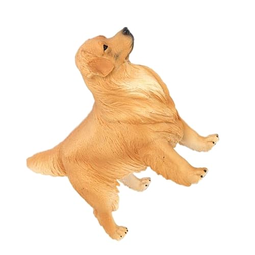 ibasenice Golden Retriever-Ornament Haustier Hund Spielzeugfigur Mini-Spielzeug Tierstatuenverzierung Golden Retriever-Spielzeug Tiermodell-Spielzeug Hundefiguren Sammlerstücke Plastik von ibasenice