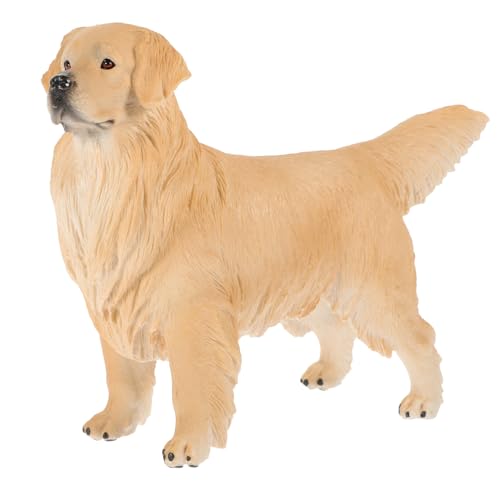 ibasenice Golden Retriever-Ornament Hundefiguren Spielzeug Tiere für Kinder Mini-Tiere Tierfiguren für Kinder Animals Toys for simulierte Tierfigur Simulationshundedekore Plastik Beige von ibasenice