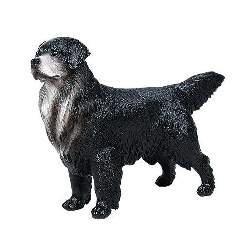 ibasenice Golden Retriever-Ornament Puzzle-Spielzeug Tierisches Spielzeug Tierspielzeug Simulationstierhundemodell Goldene Labrador-Statue Hochzeitsfigur Mini-hundestatue Plastik Black von ibasenice