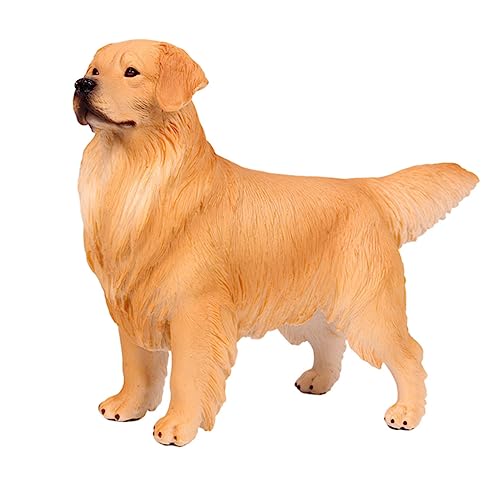 ibasenice Golden Retriever-Ornament weltbild spielzeughund für Kinder Tierische Sammlerstücke Kinder Dekorative Haustierfiguren dekoratives Tiermodell Hundefiguren Plastik von ibasenice