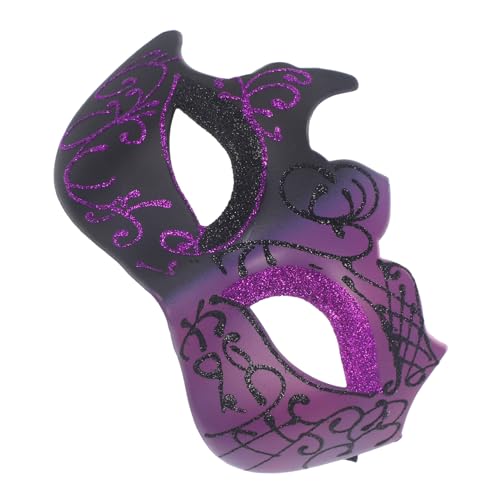 ibasenice Goldpulvermaske Halloween-cosplay-maske Karneval Party Maske Paar Maskerade Venezianische Maskerade Maske Ausgefallene Partymaske Japanische Maske Oper Maskerade Maske Violett Abs von ibasenice