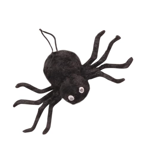 ibasenice Halloween-Spinne Bausatz Gesicht glühen Halloween wanddeko Halloween Spinnen Ornament Halloween Festivalbedarf Partyzubehör Chemiefasertuch Black von ibasenice