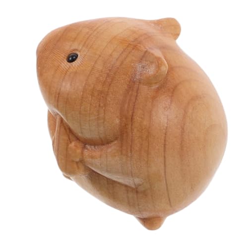 ibasenice Hamster-Ornament deko Figur verstellbare Füße für Möbel Verstellbare Stirnbänder einzigartig Rollen Tierschmuck Tiere Figur Hamster-Figuren-Ornament Tiere schmücken Holz von ibasenice