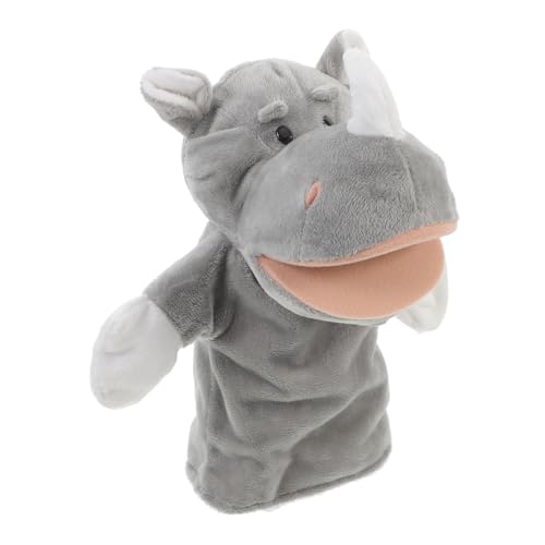 ibasenice Handpuppe Nashorn Kuscheltier Plüschpuppe so tun, als würden Sie Puppenspielzeug Spielen Puppentheater Früherziehung Spielzeug entzückende Handpuppe Plüschtier-Handpuppen Grey von ibasenice