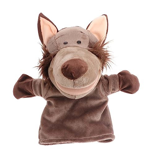 ibasenice Handpuppe Zeigen interaktives kinderspielzeug Kid Toys Tierhandpuppe Toys for Wolves Geschichte sprechende Handpuppe tierisches Handpuppenspielzeug Plüschstoff Grey von ibasenice