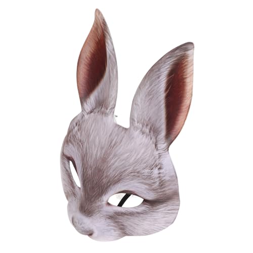 ibasenice Hasenmaske schlaffe Hasenohren Nase süßes Schweinchen Halloweenkostüm Schädelmaske masquerade bunny mask party decoration easter decoration Maskenball Ostermaske Maske Hase Weiß von ibasenice