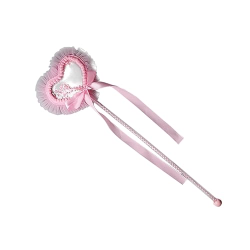 ibasenice Herz Zauberstab the withe princess girl spielzeug glitter flashes toy Fee klebt Prinzessin Zauberstab für Kinder Zauberstab verkleiden Feenstab Party Zauberstab Zauberstäbe Rosa von ibasenice