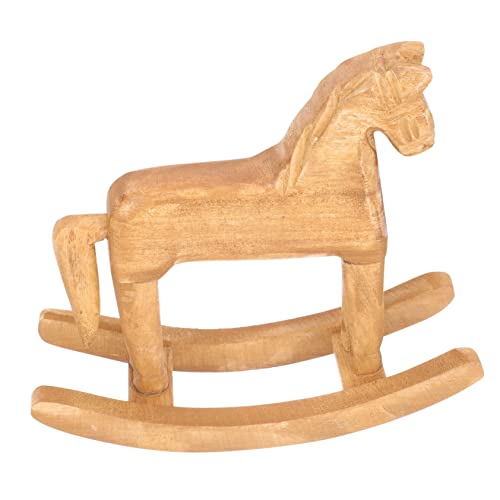 ibasenice Hölzernen Schaukelpferd Ornament Holzhandwerk Für Kinder Home Horse Decor von ibasenice