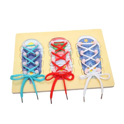 ibasenice Holz Schnürsenkel Lernspiel Fädelbrett für Vorschule Motorik Hand Auge Koordination Montessori Frühpädagogik ibasenice Holz Schnürsenkel Lernspiel Fädelbrett für Vorschule Motorik Hand Auge Koordination Montessori Frühpädagogik von ibasenice