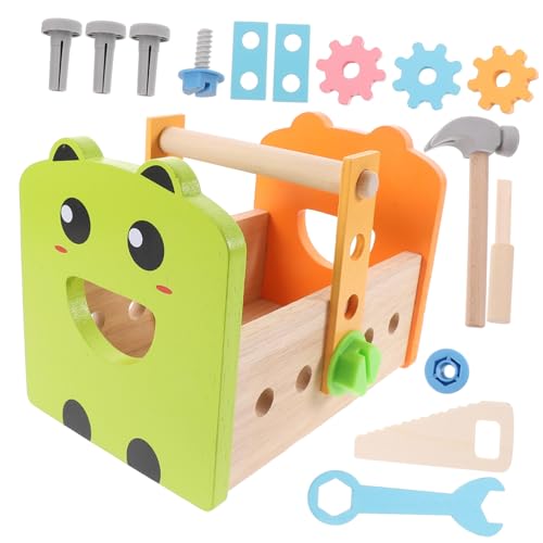 ibasenice Holz Werkzeugkoffer Spielset für Pädagogisches Montessori Lernspielzeug Sicherer Holzbaukasten mit Schraubendreher Kreatives Reparaturset als für Jungen und Mädchen ibasenice Holz Werkzeugkoffer Spielset für Pädagogisches Montessori Lernspielzeug Sicherer Holzbaukasten mit Schraubendreher Kreatives Reparaturset als für Jungen und Mädchen von ibasenice
