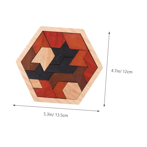 ibasenice Holzpuzzle Hexagon Tangram Lernspielzeug für Formen Farberkennung Motorik Logisches Denken Montessori Pädagogisches Gehirntraining ibasenice Holzpuzzle Hexagon Tangram Lernspielzeug für Formen Farberkennung Motorik Logisches Denken Montessori Pädagogisches Gehirntraining von ibasenice