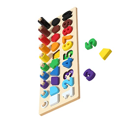 ibasenice Holzpuzzle für Lernspielzeug für Formen Zahlen und Farben Pädagogisches Montessori für Vorschulkinder für Zuhause und Schule ibasenice Holzpuzzle für Lernspielzeug für Formen Zahlen und Farben Pädagogisches Montessori für Vorschulkinder für Zuhause und Schule von ibasenice
