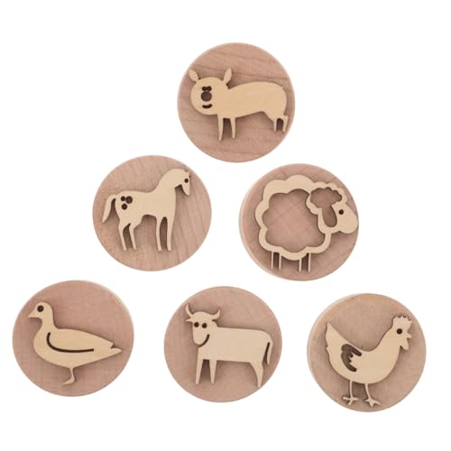 ibasenice Holzstempel-Set mit Niedlichen Tiermotiven Leichte Tonmodellier-Stempel für Kreatives Basteln Ergonomisch Geformt für Vorschulkinder Sicheres Material für Frühe Lernförderung ibasenice Holzstempel-Set mit Niedlichen Tiermotiven Leichte Tonmodellier-Stempel für Kreatives Basteln Ergonomisch Geformt für Vorschulkinder Sicheres Material für Frühe Lernförderung von ibasenice