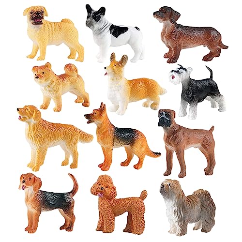 ibasenice Hunde Spielzeuge Hund Figuren Set Realistische Welpen Statuen Pädagogisches Für Micro Landschaft Dekoration Lustige Hund Modelle Für Kuchen Und Cupcake Dekoration Stofftier Hund von ibasenice