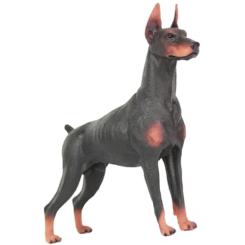 ibasenice Spielzeug Hund Für Kinder Hundeschmuck Simulationshund Dobermann-Modell Mini-tierfigur Weiches Hunde-sammelfigur Wohnungsdeko Hausdeko Tiermodell Hundestatuen Für Die Veranda Plastik Brown von ibasenice