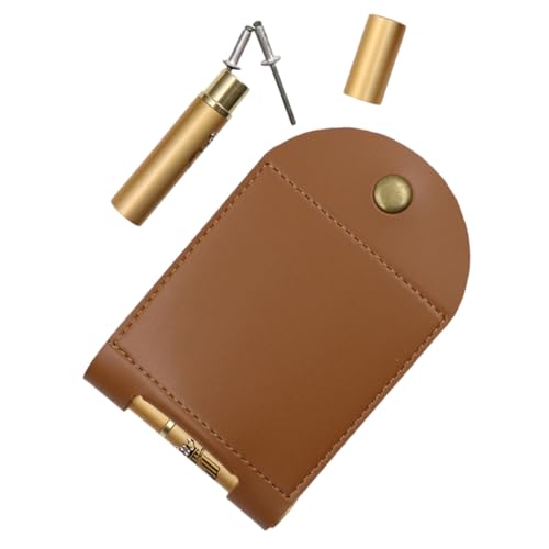 ibasenice Jagdtasche aus Leder Stifttasche Reise-Cribbage-Board ästhetisches Briefpapier Karten Halter Card Holder Indoor-Anzeigetafel Brettspiel aus Leder Zweifarbiges PU-Leder Light Brown von ibasenice