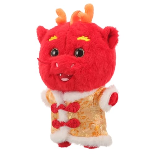 ibasenice Jahr des Drachen-Plüschspielzeugs Monster Dinosaurier Plüschtiere Einhorn Kostüm schlafzimmerdeko wohnzimmerdeko car Toy Maskottchen-Drachenpuppe Maskottchen-Drachenmodell Tuch von ibasenice