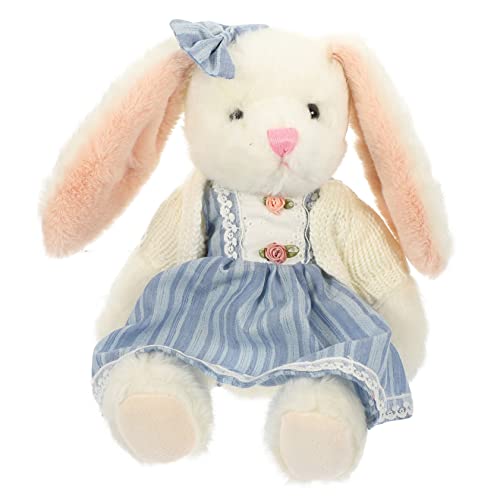 ibasenice Kaninchen Plüsch Stoffhase Stofftiere Für B Das Tier Kawaii Stofftier Süße Stofftiere Stoffkaninchen Hase Plüsch Himmelblau Pp Baumwolle von ibasenice