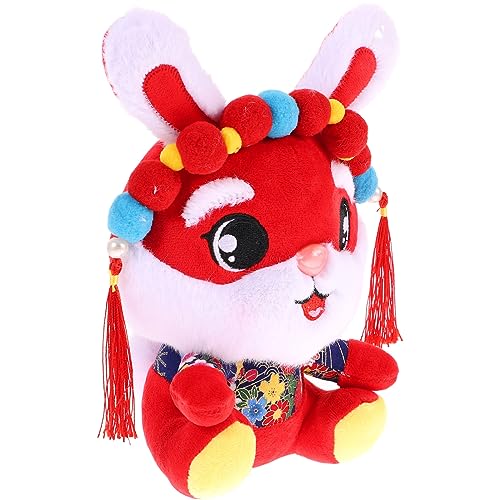 ibasenice Kaninchen Plüschtier hasenfiguren hasenpuppe weinachtsgeschenk weihnacjtsgeschenke Bunny Plush ausgestopftes Kaninchen Chinesisches Neujahrsgeschenk PP Baumwolle von ibasenice