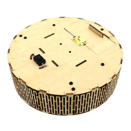 ibasenice Kehrroboter Hölzernes 3D-Puzzle-Modell Elektromotor-kit Stammbausatz Stammroboter Bausätze Für Modellautos Rätsel Bausatz Elektrotechnik Elektronisches Bauteil Beige von ibasenice