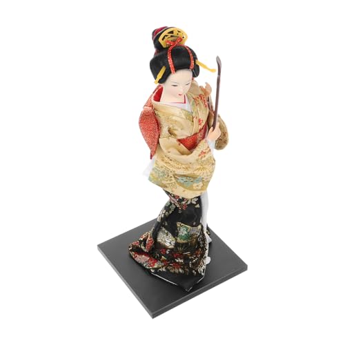 ibasenice Kimono-Puppe Kimono-Sammelfigur Mädchenpuppe Puppenhaus-Dekorationszubehör Peg-Puppen orientalische Dekoration Orientalische Figurine koreanische Puppe asiatisches Seidentuch von ibasenice