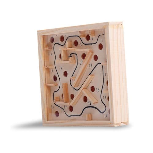 ibasenice fokussiert Spielzeug für Kinder stahlkugeln Geburtstags mitbringsel Kinder spielsachen Rätsel Geschenke Holzpuzzle für Kinder hölzernes Labyrinth Holzlabyrinth Ball Bambus von ibasenice